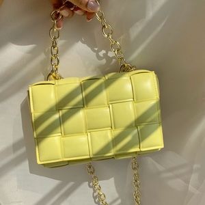 Neon Yellow Quilted Bag ✨
